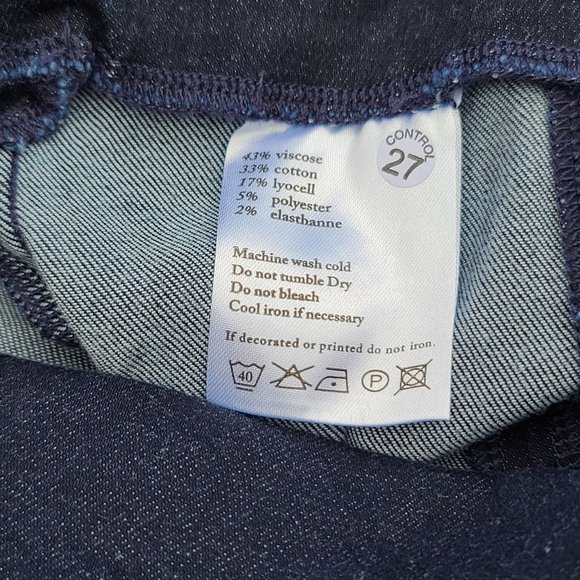 Ksubi Women Luna Denim Leggings Sz 28 Dark Blue Stretch Zippered Ankles  NWOT - Picture 7 of 10